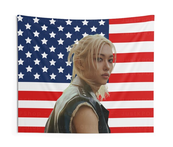 SKZ Felix Ate Concept Photo American Flag, Stray Kids Felix ATE