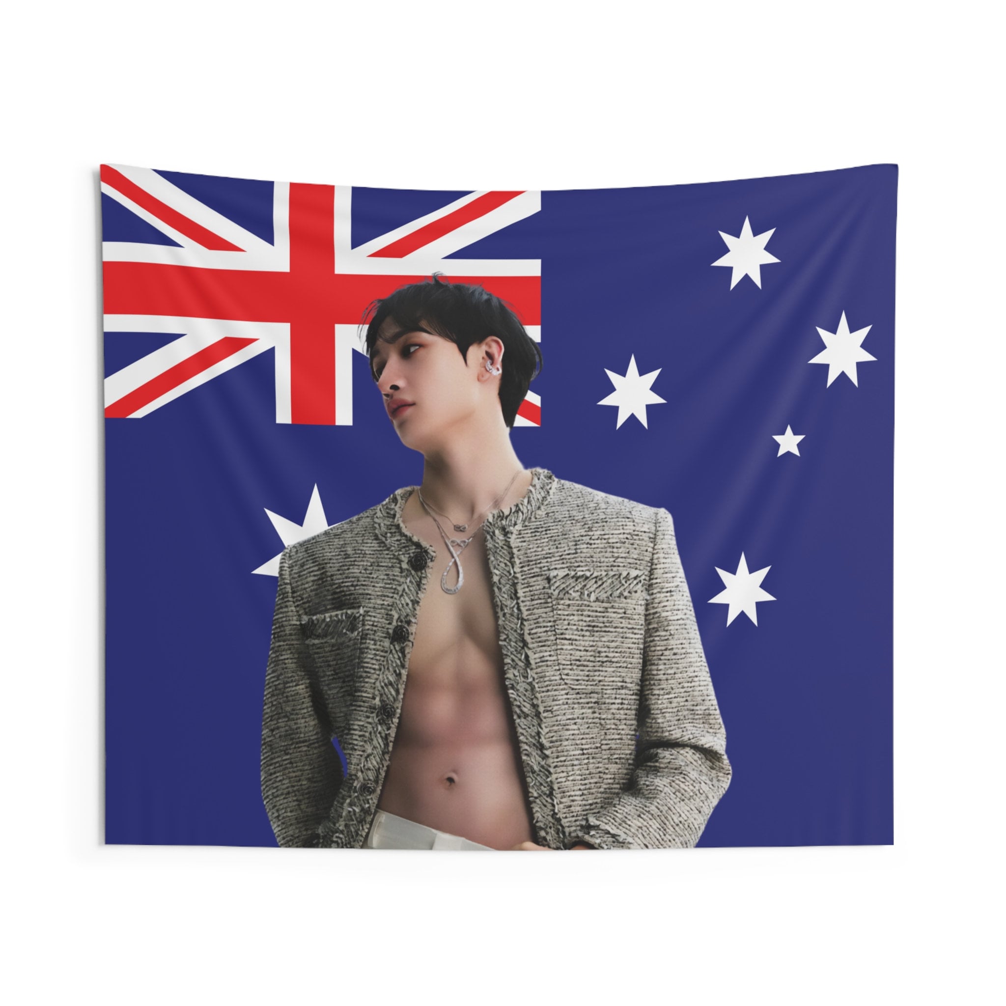Stray Kids Bang Chan Photoshoot Flag Banner, Bang Chan Australian