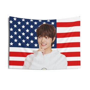 AndTeam Ej Adorable Pose Photo Flag Banner, Ej American Flag Tapestry, Ej Merch Decor, EJ Dropkick, EJ War Cry, AndTeam 2024