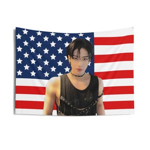 ZB1 Ricky Black Tanktop American Flag, Zerobaseone Concert Banner, Zb1 Kpop Flag, Zerobaseone Good So Bad, Zerobaseone Timeless World