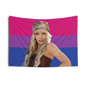 Twice Momo Blonde biseksueel vlag, Twice Concertbanner, Twice Kpop-vlag, MiSaMo-identiteit, Mamushi Twice, Twice 2024