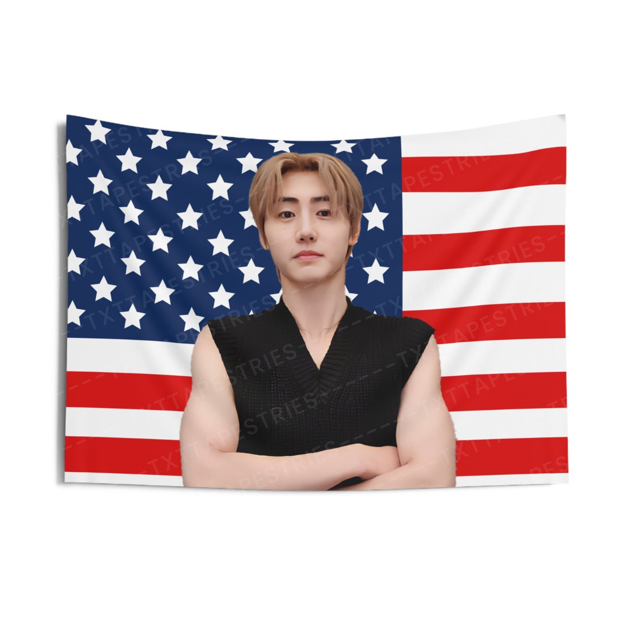 Sunghoon and his Biceps American Flag, Enha Concert Banner, Enha Kpop Flag, Enha Desire Unleash, Enha World Tour