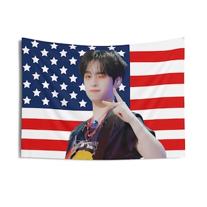 Xdinary Heroes Gaon Wink American Flag, Xdinary Heroes Concert Banner, Xdinary Heroes Kpop Flag, XDH World Tour, XDH 2025