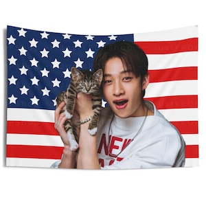 ZEROBASEONE リッキー マスター ブランケット 100cm×150cm Zerobaseone Ricky Blonde Hair Flag Banner, Ricky American Tapestry