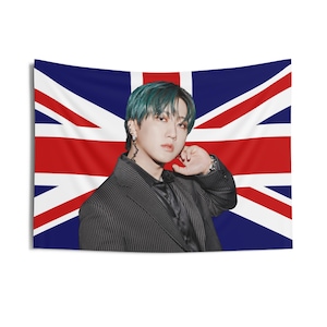 Changbin Green Hair UK Flag, Stray Kids Concert Banner, SKZ Kpop Banner, Stray Kids Ate, Skz DominAte, Stray Kids 2025