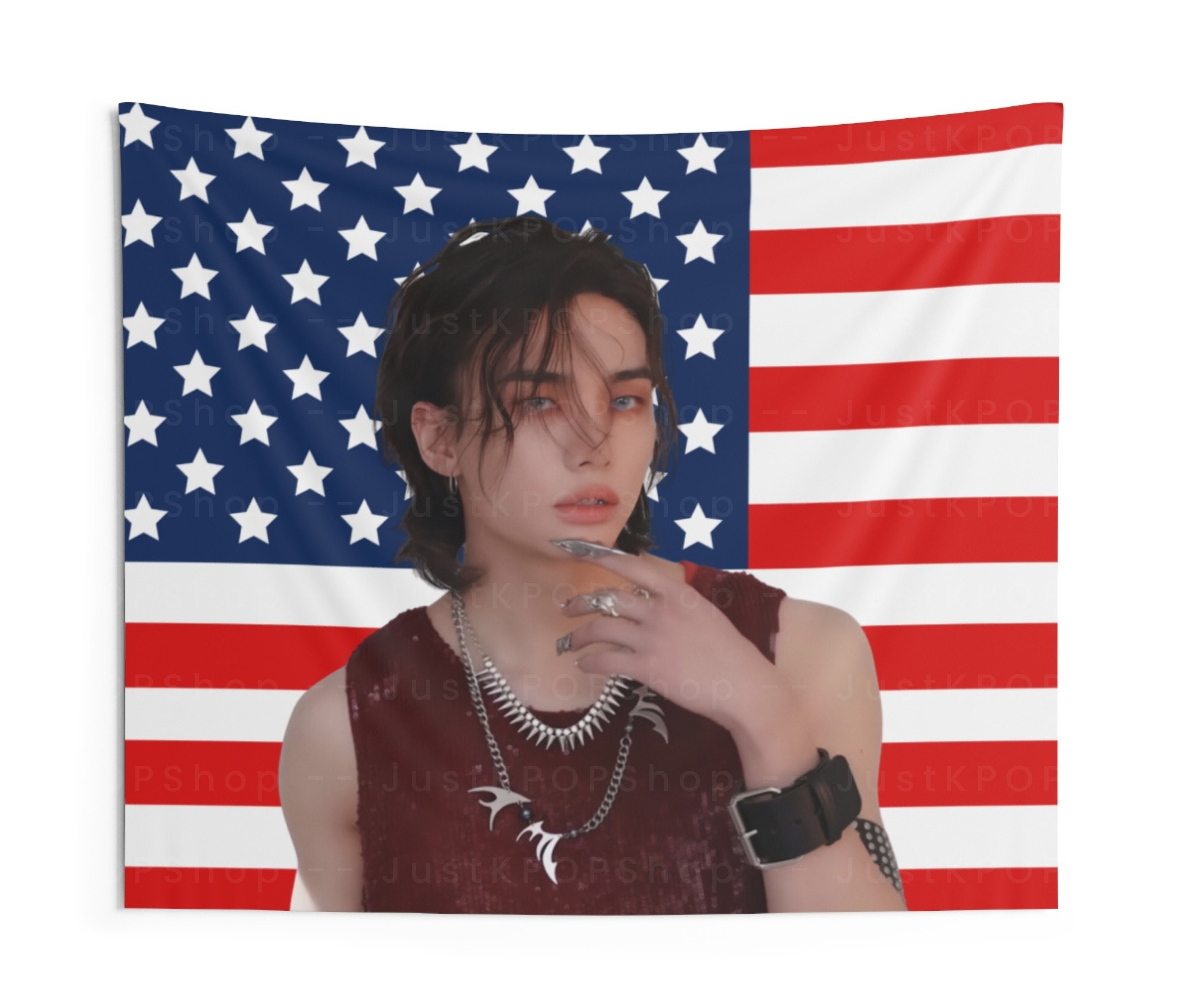 Stray Kids ヒョンジン ブランケット タペストリー フラッグ Stray Kids ヒョンジン ブランケット タペストリー フラッグ