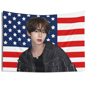 ZB1 Yujin Denim Jacket American Flag, Zerobaseone Yujin American Tapestry, Zerobaseone Yura Yura, Zerobaseone Sweat,  ZB1 Feel The Pop