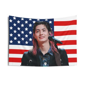 Xdinari Heroes Jooyeon Face Card American Flag, Xdinari Heroes Concert Banner, Xdinari Heroes Kpop Flag, XDH World Tour, XDH 2025