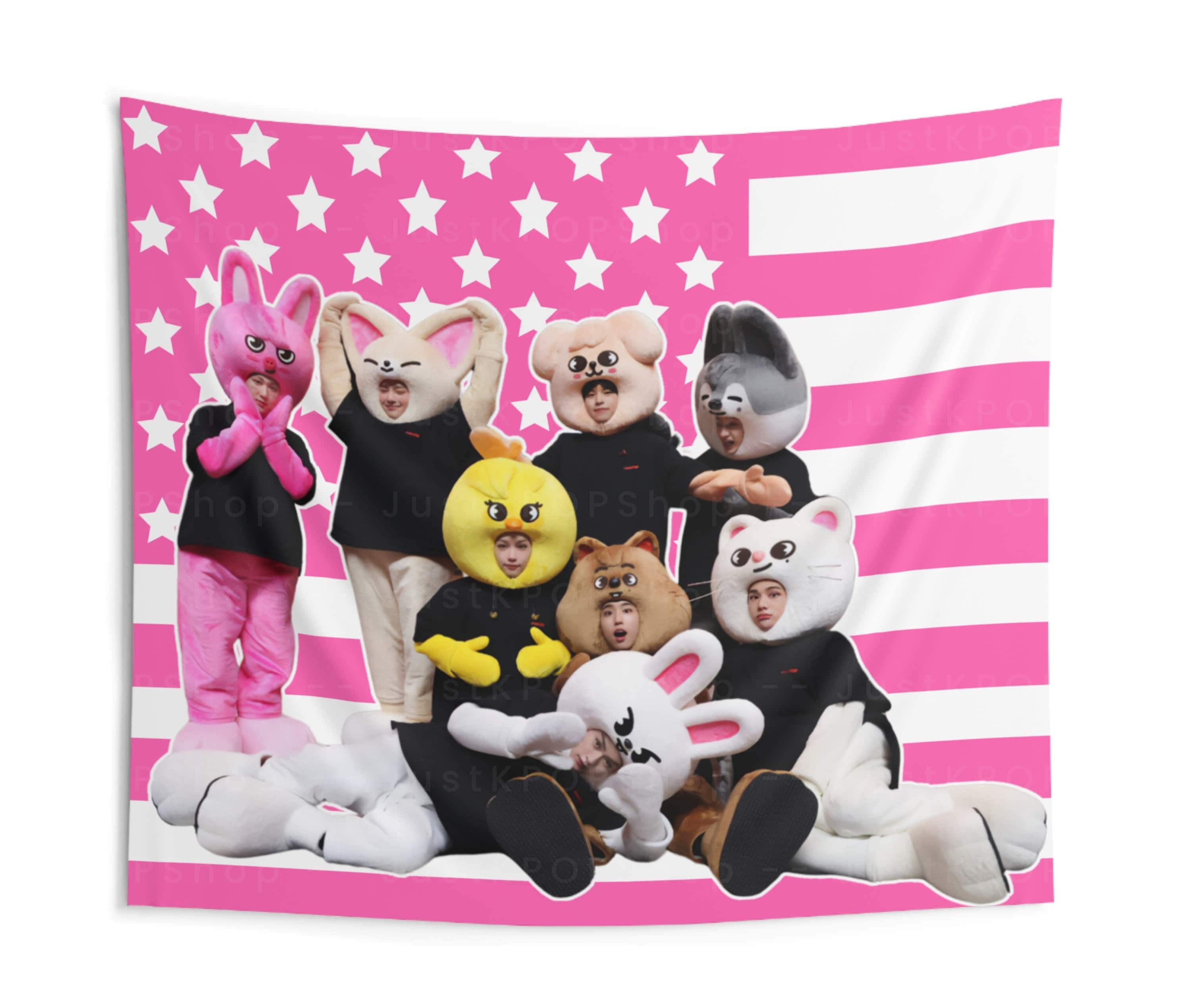 SKZ Members Skzoo Costume American Flag, Stray Kids Skzoo Pink