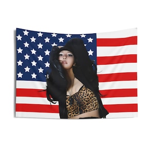 Aespa Ningning Visuals American Flag, Aespa Concert Banner, Aespa Kpop Flag, Aespa Dirty Work, Aespa Synk Parallel Line, Aespa Tour 2025