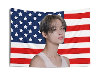 Enha Niki Tank Top Photoshoot American Flag, Enha Concert Banner, Enha Kpop Flag, Enha Desire Unleash, Enha World Tour