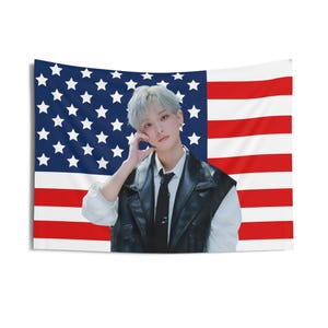 AndTeam Harua Yukiakari Concept Photo American Flag, &Team Concert Banner, AndTeam Kpop Flag, AndTeam Yukiakari, AndTeam 2025