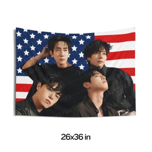 The Rose Members Photoshoot Flag Banner, The Rose Members American Tapestry, The Rose Members Kpop Merch, Gift for The Rose Fan