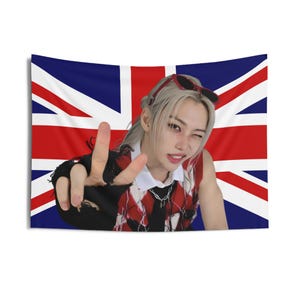 Skz Felix Cool UK Flag, Stray Kids Concert Banner, SKZ Kpop Banner, Stray Kids Ate, Skz DominAte, Stray Kids 2025