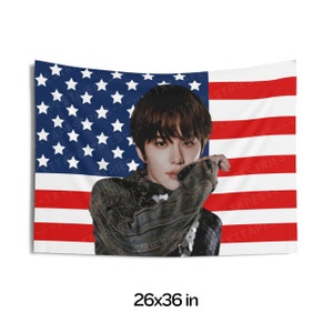 Nct Jungwoo Concept Photo American Flag, Nct Concert Banner, Nct Kpop Flag, Nct 127, Nct Candy Factory, NCT Tour 2025