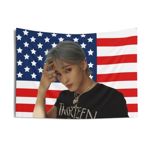 NCT NCT127 ジェヒョン　アメリカツアー入場トレカ Nct Jaehyun Face Card American Flag, Nct Concert Banner, Nct
