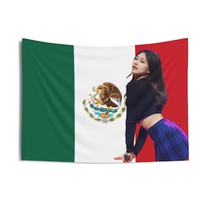 Twice Tzuyu Cute Pose Mexican Flag, Twice Concert Banner, Twice Kpop Flag, Twice Strategy, Twice Guess My Strategy, Twice World Tour 2025