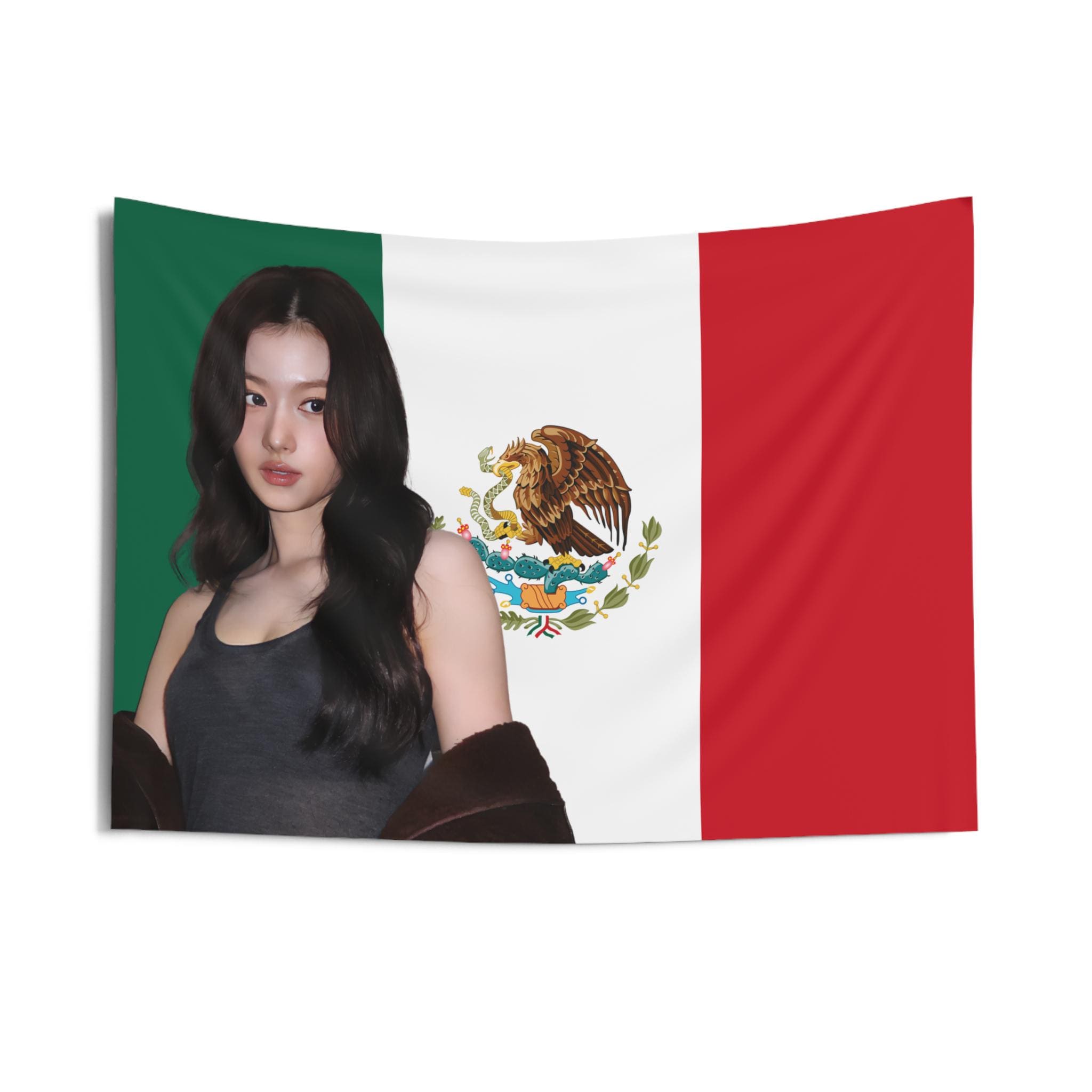 Twice Sana Insane Face Card Pink Mexican Flag, Twice Concert