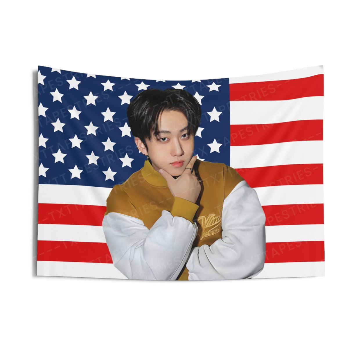 Stray Kids Changbin American Flag, Changbin American Tapestry