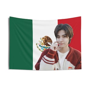 BoyNextDoor Leehan Cute Pose Photo Flag Banner, Leehan Mexican Tapestry, BBoy Next Door Earth wind and fire