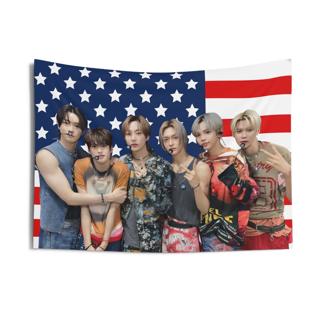 Riize Members Group Flag Banner, Riize Members American Tapestry, Riize ...