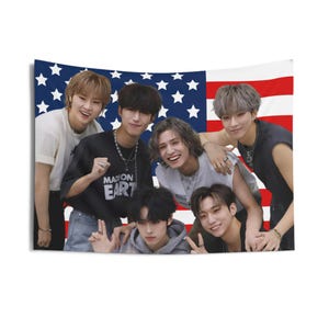 Xdinary Heroes Group Photo American Flag, Xdinary Heroes Concert Banner, Xdinary Heroes Kpop Flag, XDH World Tour, XDH 2025