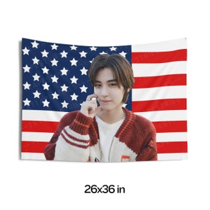 BoyNextDoor Leehan American Flag , Leehan American Tapestry, Boy Next Door One and Only, Boy Next Door Serenade