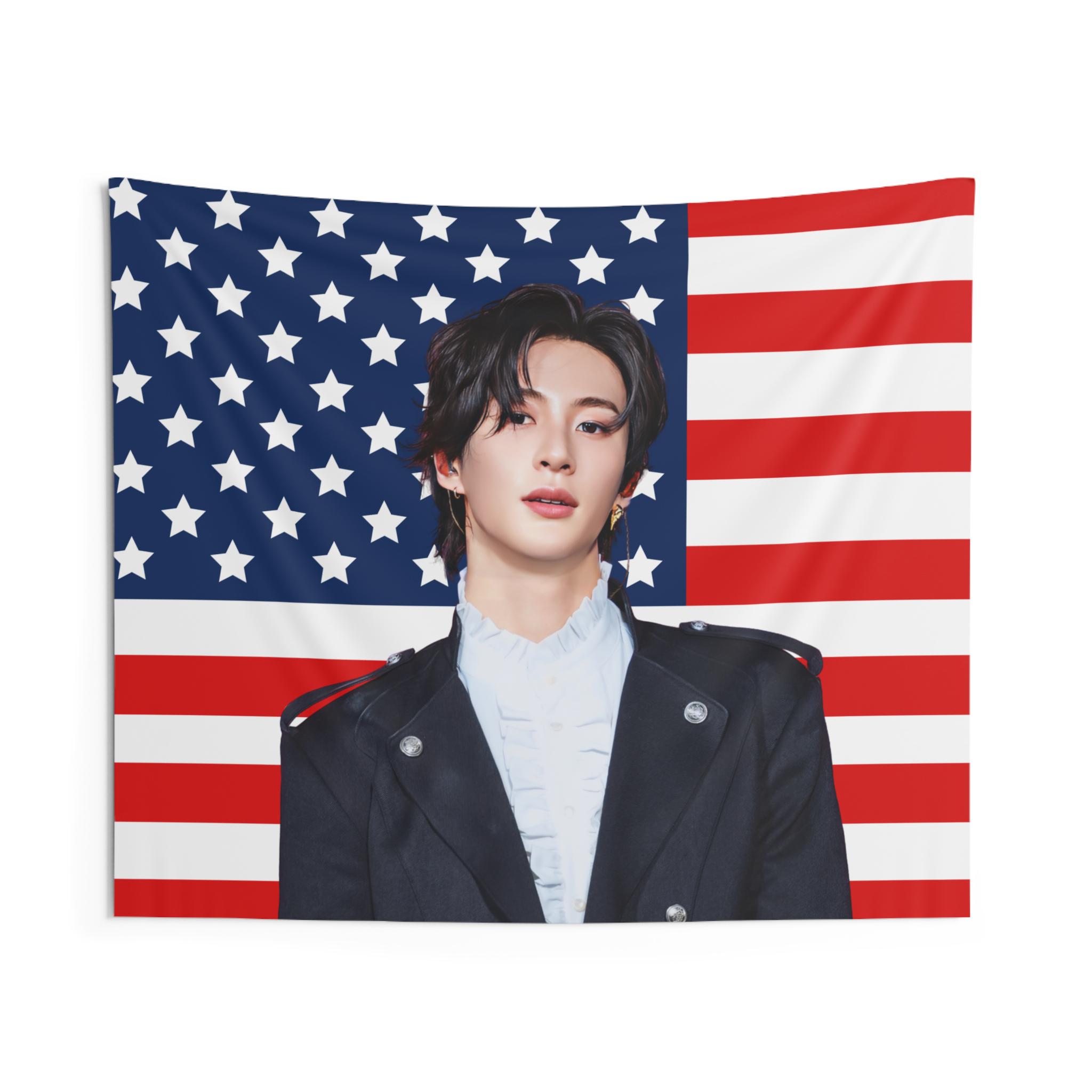 Riize Anton Insane Face Card American Flag, Riize Concert Banner, Riize ...
