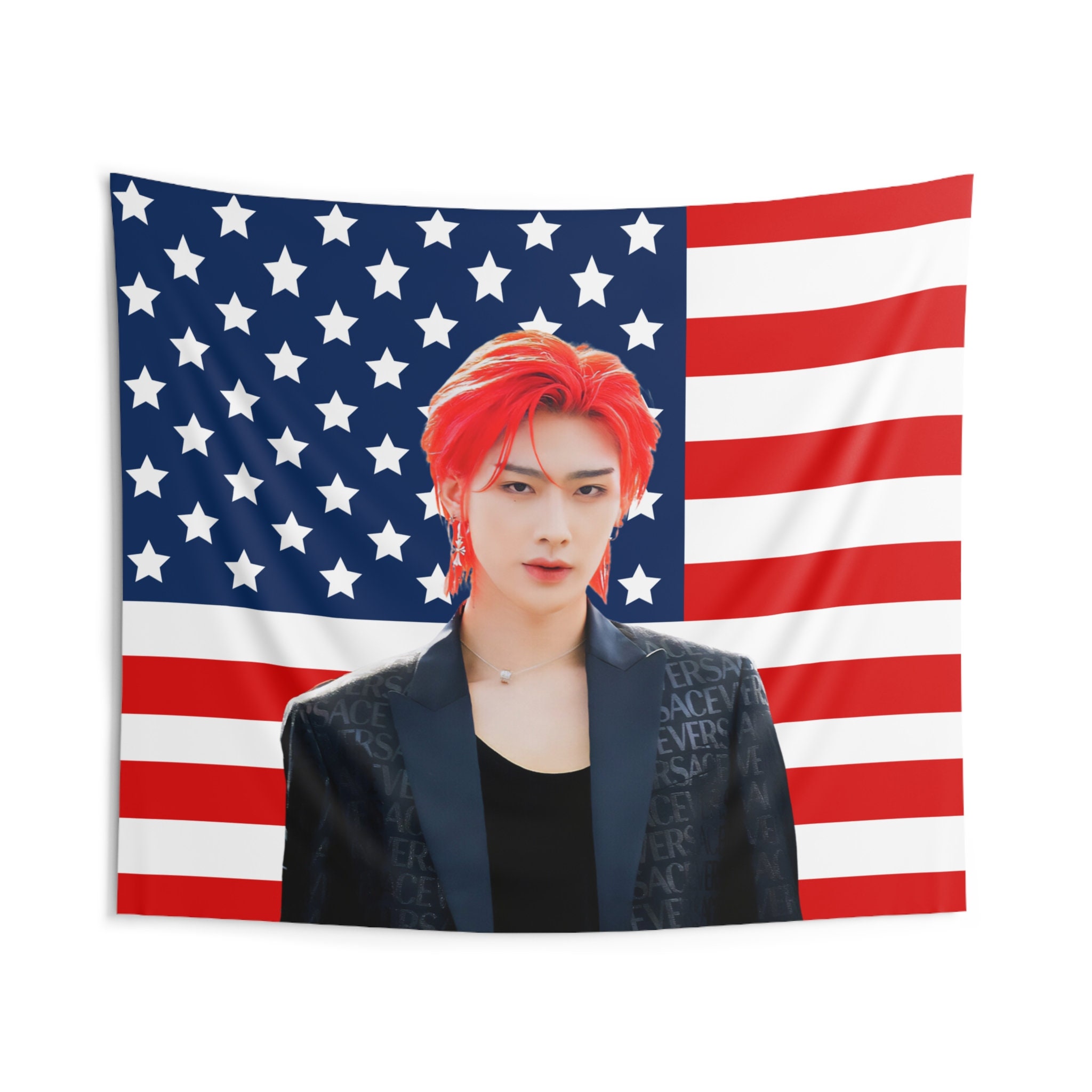 Zerobaseone Ricky Stunning Red Hair Flag Banner, Ricky