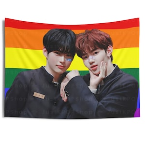 ZB1 Hanbin Zhang Hao Pride Flag, Zerobaseone HaoBin Pride Tapestry, Zerobaseone Yura Yura, Zerobaseone Sweat,  ZB1 Feel The Pop