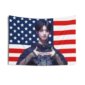 Xdinary Heroes Junhan Baby Face American Flag, Xdinary Heroes Concert Banner, Xdinary Heroes Kpop Flag, XDH World Tour, XDH 2025