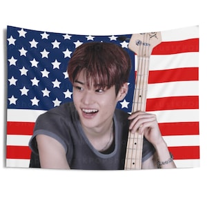 Riize Sohee with a Guitar American Flag, Riize Sohee American Tapestry, Riize Riizing, RIIZE BoomBoomBass, Rise and Realize