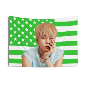 Nct Doyoung Wink Green American Flag, Nct Concert Banner, Nct Kpop Flag, Nct 127, Nct Candy Factory, NCT Tour 2025