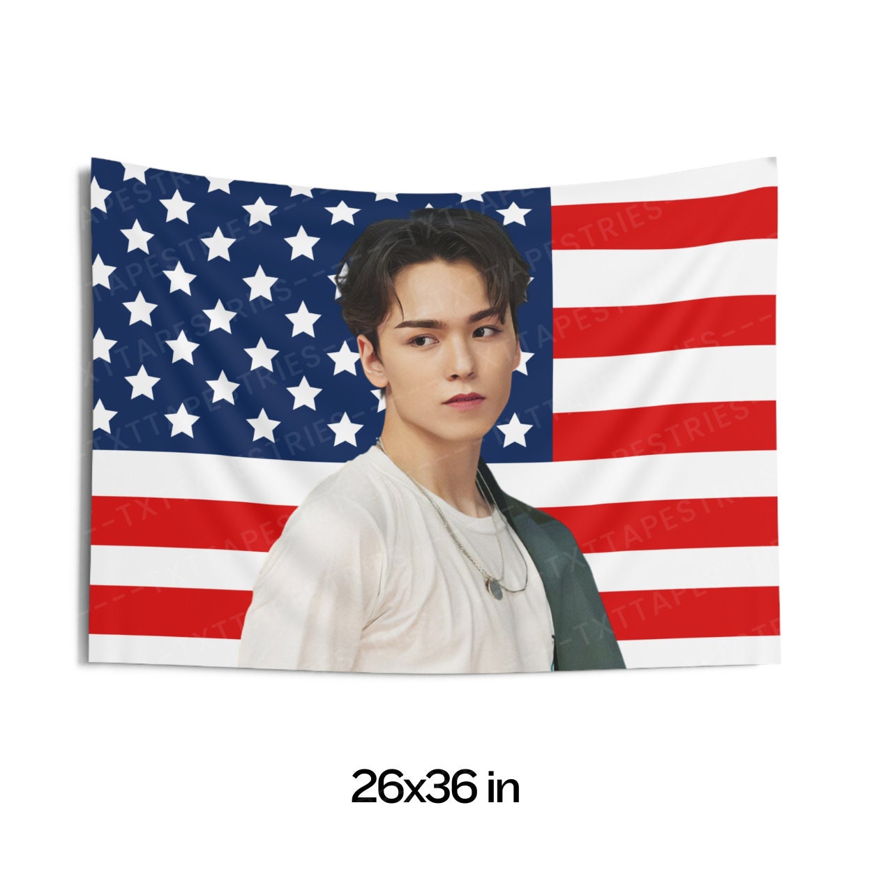 Vernon Stunning Visuals American Flag, Seventeen Kpop Flag