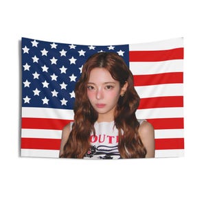 Itzy Lia Visuals American Flag, Itzy Concert Banner, Itzy Kpop Flag, Itzy Gold, Itsy Tour 2024