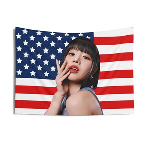 Kiof Natty Visuals American Flag, Kiss Of Life Concert Banner, Kiss Of Life Concert Kpop Flag, Kiof Lose Yourself, Kiof Sticky