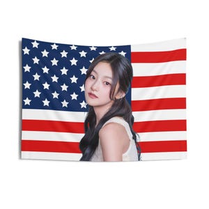 Kiof Haneul Visuals American Flag, Kiss Of Life Concert Banner, Kiss Of Life Concert Kpop Flag, Kiof Lose Yourself, Kiof Sticky