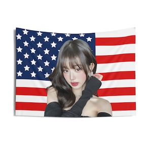 Ive WonYoung Atemberaubender Look Foto Flagge Banner, Jang WonYoung American Tapisserie, WonYoung Kpop Merch, Geschenk für WonYoung Fan