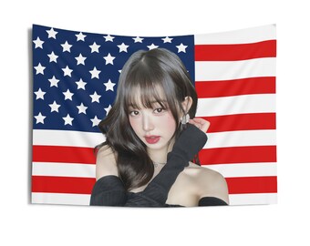 Bandera con foto de Ive Wonyoung, tapiz estadounidense de Jang Wonyoung, merchandising de Kpop de Wonyoung, regalo para fans de Wonyoung
