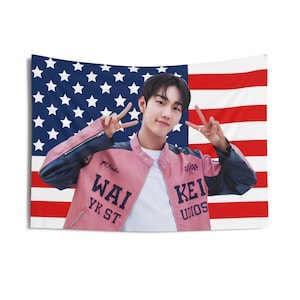 P1Harmony Intak Cute Smile American Flag, P1Harmony Concert Banner,  P1Harmony Kpop Flag, P1Harmony Sad Song, P1harmony tour 2024
