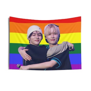 Zhang Hao Hanbin Hug Pride Flag, Zerobaseone Concert Banner, Zb1 Kpop Flag, Zerobaseone Good So Bad, Zerobaseone Timeless World