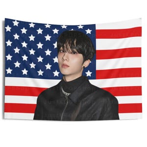 P1Harmony Jiung Leather Outfit American Flag, Jiung American Tapestry, P1Harmony Utop1a, P1Harmony P1ustage, P1H tour 2024, P1H Sad Song