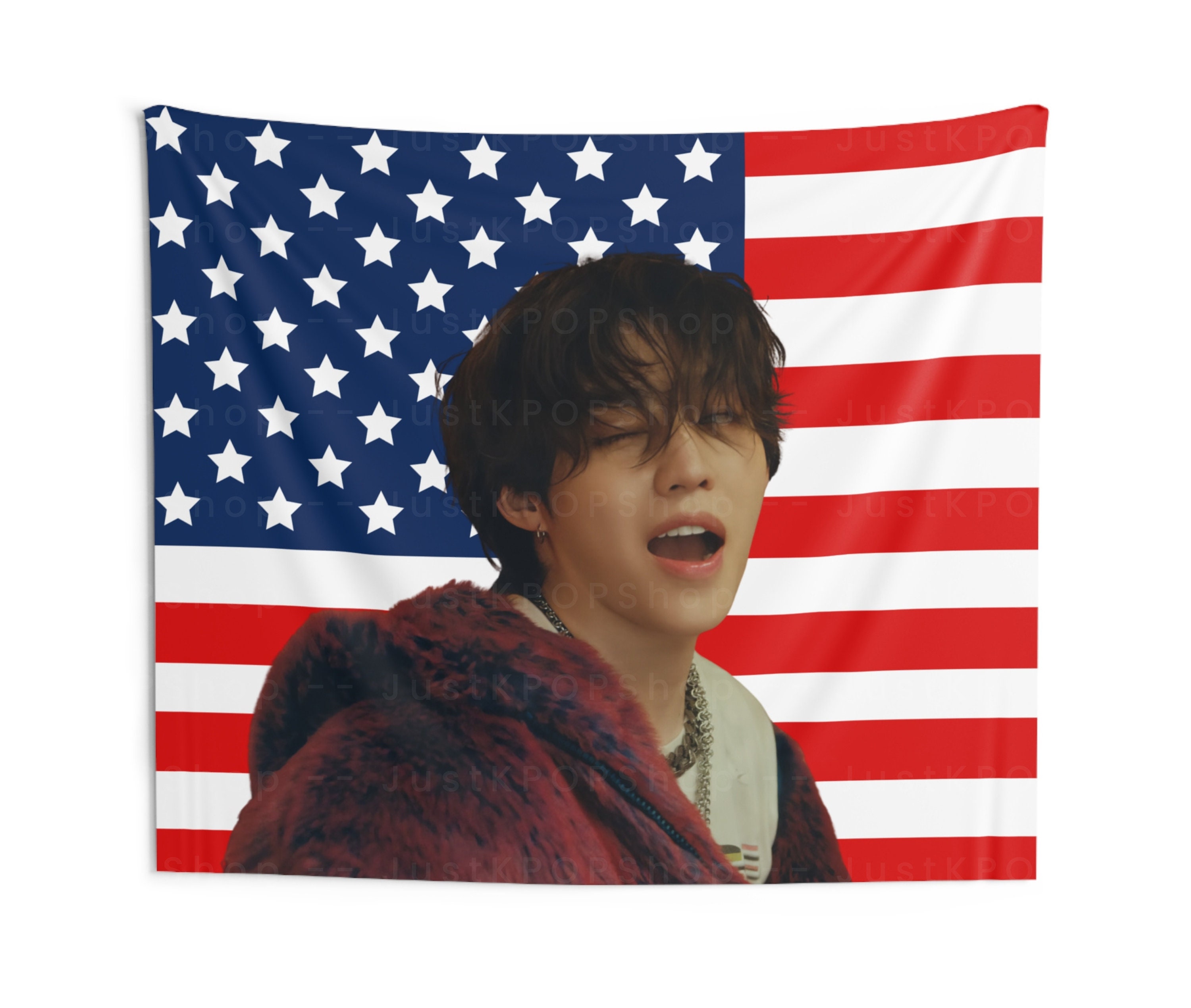Scoups Wink American Flag, Seventeen Kpop Flag, Seventeen Follow