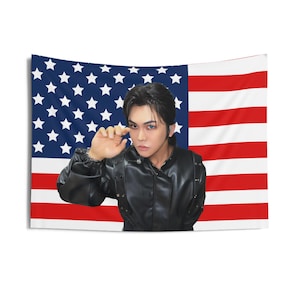 Xlov Hyun Stunning American Flag, Xlov Concert Banner, Xlov Kpop Flag, Xlov Imma Be, XLOV 2025