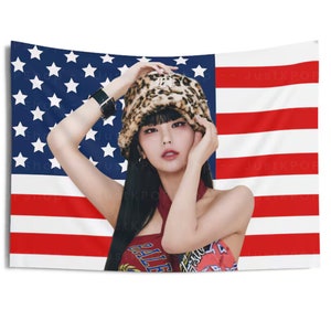 Itzy Yeji  Stunning Look American Flag, Itzy Yeji American Tapestry, Itzy Yeji Kpop Merch, Gift for Itzy Fan