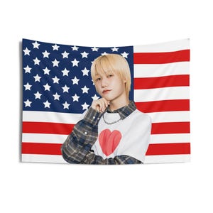P1Harmony Jongseob Birthday Photo American Flag, P1Harmony Concert Banner, P1Harmony Kpop Flag,  P1Harmony Sad Song, p1harmony tour 2024