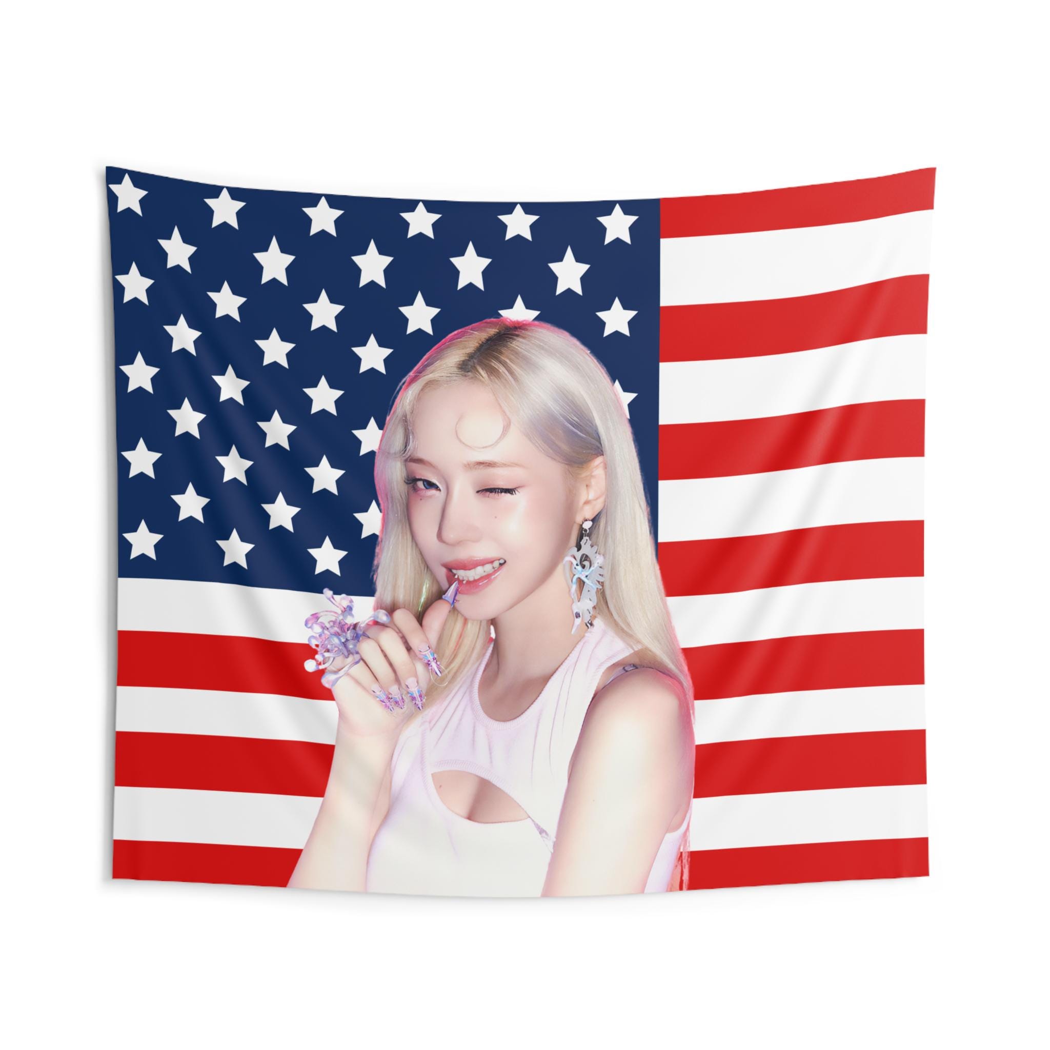 Aespa Winter Smile American Flag, Aespa Concert Banner, Aespa Kpop