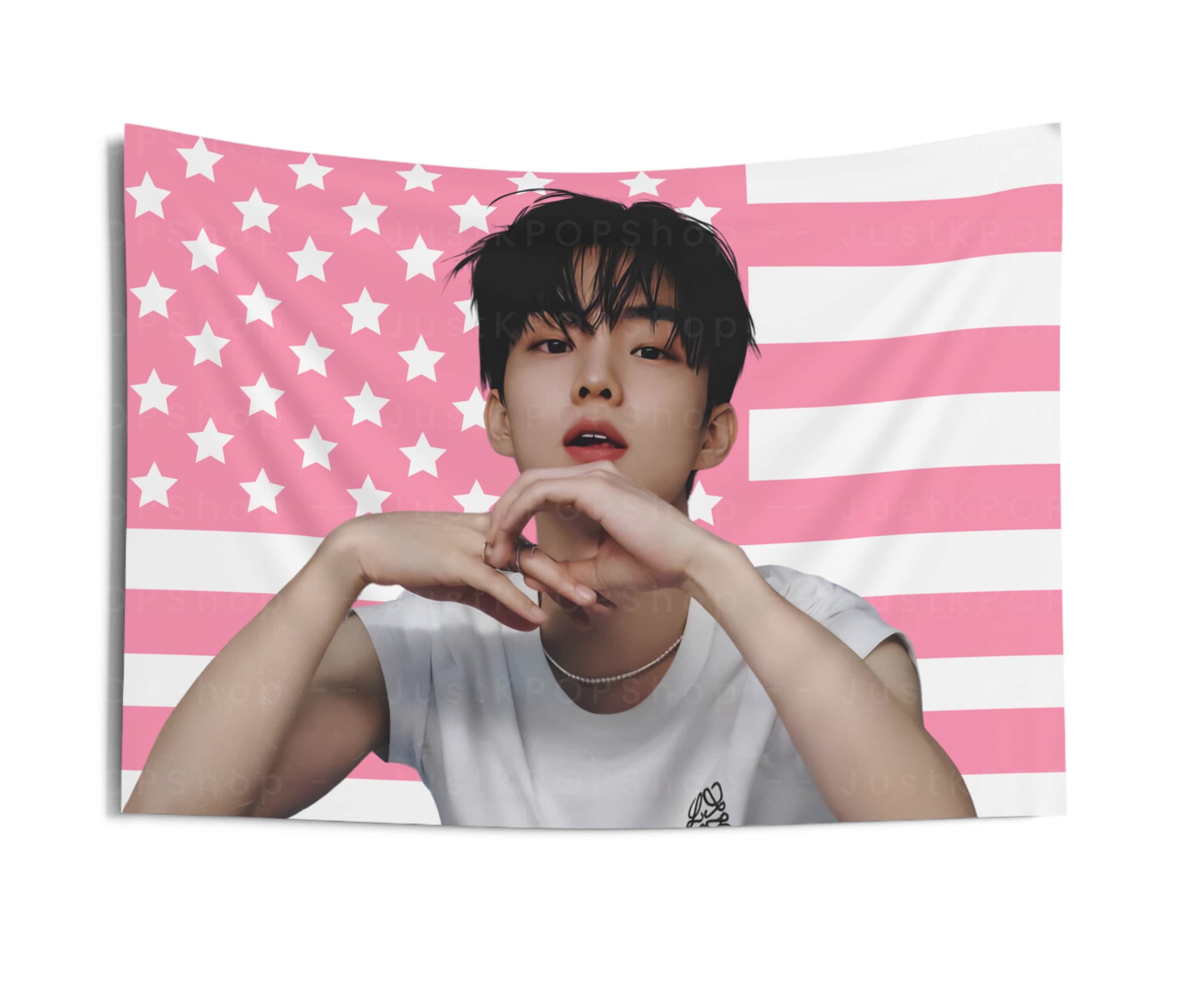 The Boyz Q American Flag, the Boyz Changmin Light Pink American