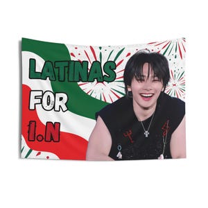 Skz I.N Smile Latina Mexico Flag, Stray Kids Concert Banner, SKZ Kpop Banner, Stray Kids Ate, Skz DominAte, Stray Kids 2025