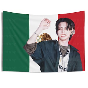 BND Teasan Beautiful Smile Mexican Flag, Boy Next Door Teasan Mexican Tapestry, Boy Next Door Earth wind and fire